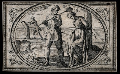 Saint_Felicula_tied_to_a_pole_and_burnt,_and_later_being_Wellcome_V0031952.jpg